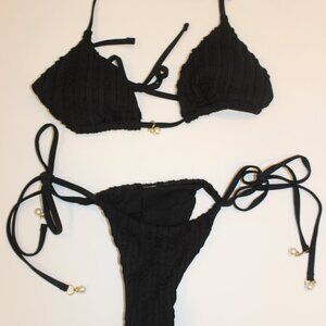 Black Bikini with Shells NEVER WORN
